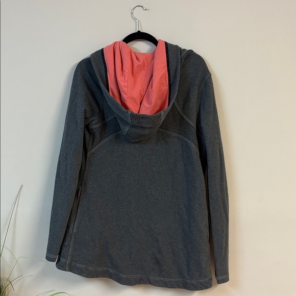 LULULEMON Awareness Wrap hoodie jacket gray coral dip dye lining Size 10 - Picture 3 of 8